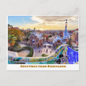 Carte Postale Park Guell Barcelona Espagne Moderne (Devant)