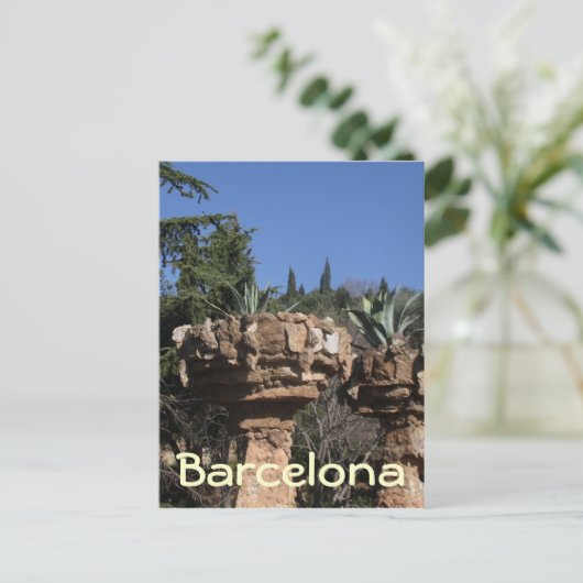 Carte Postale Park Güell, Barcelone (Debout devant)