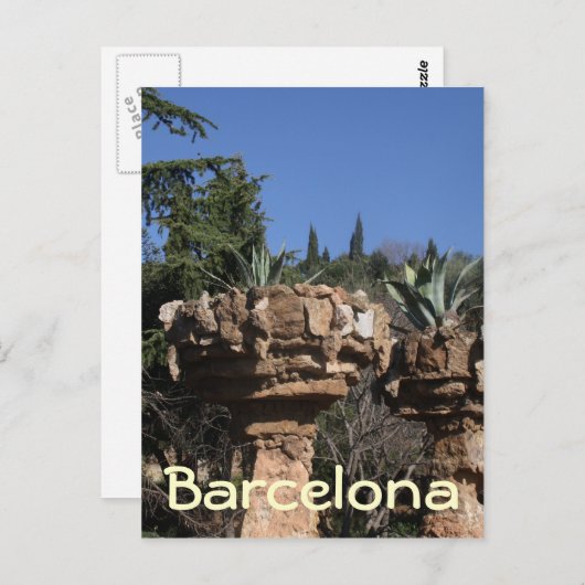 Carte Postale Park Güell, Barcelone (Devant / Derrière)