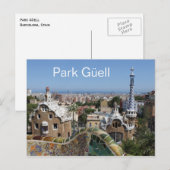 Carte Postale Park Güell, Barcelone, Espagne (Devant / Derrière)