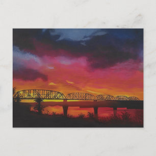 Carte Postale Parker Arizona Train Bridge Sunset