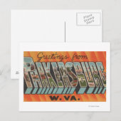 Carte Postale Parkersburg, Virginie-Occidentale - Grandes scènes (Devant / Derrière)