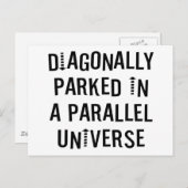 Carte Postale Parking en diagonale (Devant / Derrière)