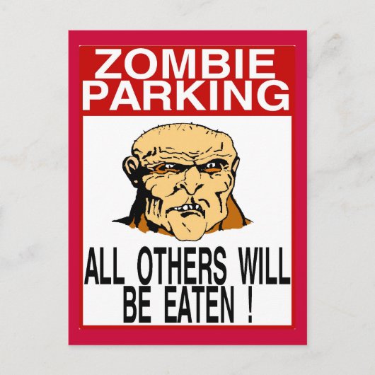 Carte Postale Parking Zombie (Devant)