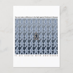 Carte Postale Parkinsons combat commence avec sensibilisation