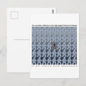 Carte Postale Parkinsons combat commence avec sensibilisation (Devant / Derrière)