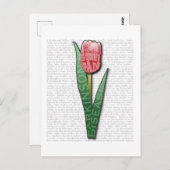 Carte Postale Parkinsons Formé Tulipe, Affecté & Force Citation (Devant / Derrière)