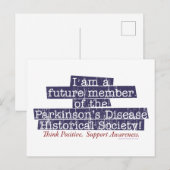 Carte Postale Parkinsons maladie Société historique (Devant / Derrière)