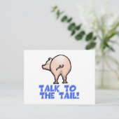 Carte Postale Parle au cochon de queue Cochonnet (Debout devant)