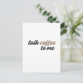 Carte Postale parle-moi café (Debout devant)