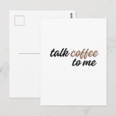 Carte Postale parle-moi café (Devant / Derrière)