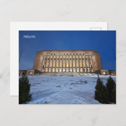 Carte Postale Parlement d'Helsinki (Devant / Derrière)
