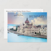 Carte Postale Parlement hongrois Bâtiment Budapest Hongrie (Devant / Derrière)