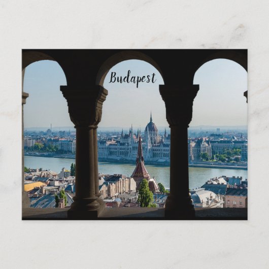 Carte Postale Parlement hongrois et de Budapest (Devant)