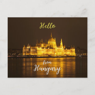 Carte Postale Parlement la nuit à Budapest, Hongrie