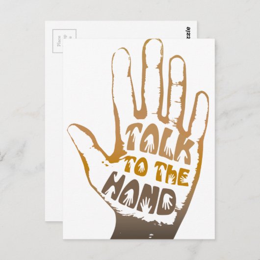 Carte Postale Parler À La Main (Devant / Derrière)