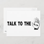 Carte Postale Parler À La Main (Devant / Derrière)