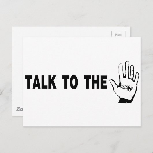 Carte Postale Parler À La Main (Devant / Derrière)