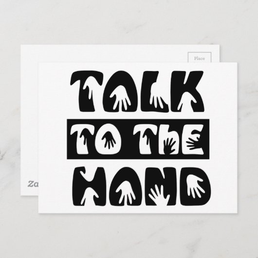 Carte Postale Parler À La Main (Devant / Derrière)