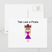 Carte Postale Parler comme un pirate (Devant / Derrière)