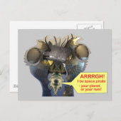 Carte Postale Parler comme un pirate de l'espace (Devant / Derrière)