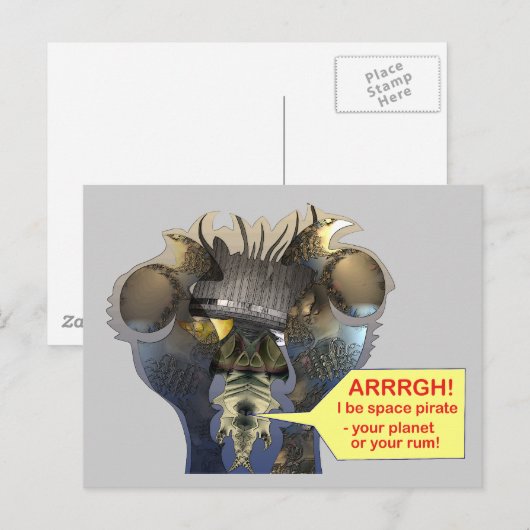 Carte Postale Parler comme un pirate de l'espace (Devant / Derrière)