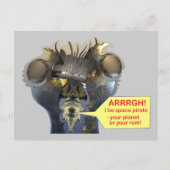 Carte Postale Parler comme un pirate de l'espace (Devant)