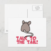 Carte Postale Parlez à la Souris Queue (Devant / Derrière)
