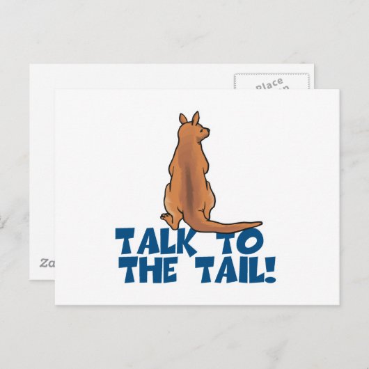 Carte Postale Parlez à Tail Kangaroo (Devant / Derrière)