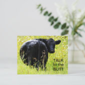 Carte Postale Parlez au Butt - Angus Cow (Debout devant)