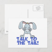 Carte Postale Parlez au lapin lapin de queue (Devant / Derrière)