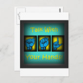 Carte Postale Parlez Avec Vos Mains (2) (Devant / Derrière)