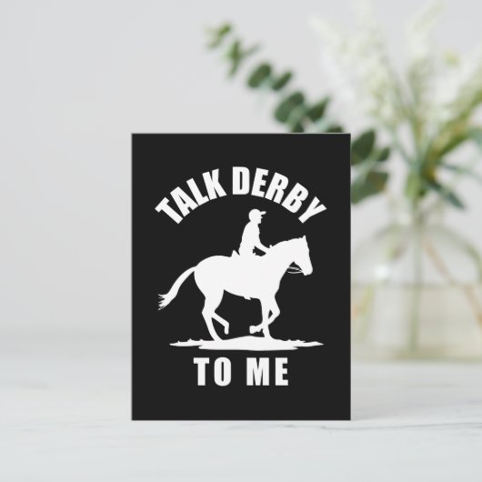 Carte Postale Parlez Derby À Moi - Course À Cheval (Debout devant)