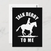 Carte Postale Parlez Derby À Moi - Course À Cheval (Devant / Derrière)