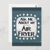 Carte postale « Parlez-moi de ma friteuse à air » (Devant / Derrière)