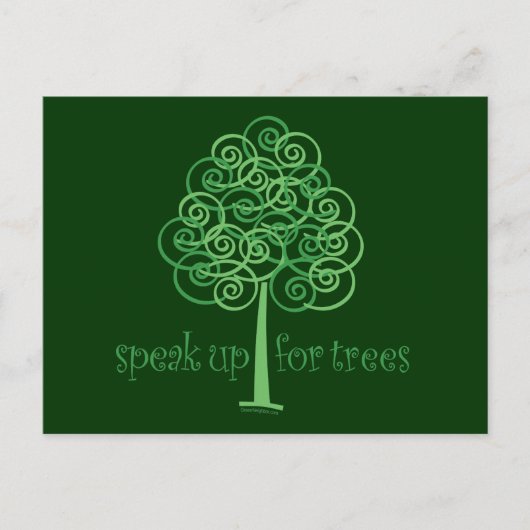 Carte Postale Parlez pour les arbres - Arbre (Devant)