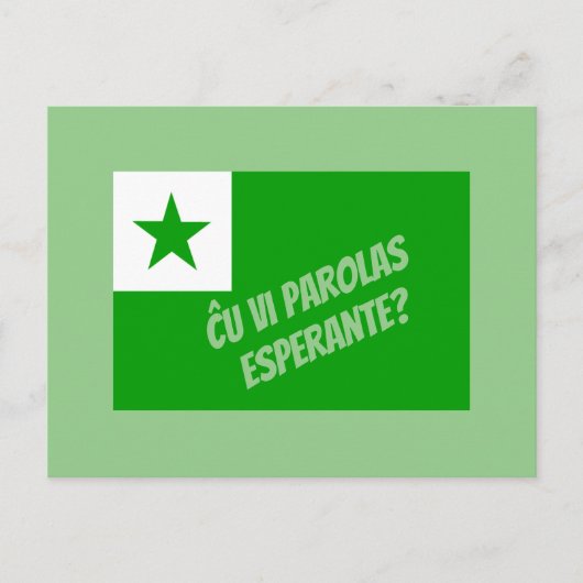Carte Postale Parlez-vous Esperanto? (Devant)