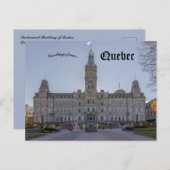 Carte Postale Parliament Building of Quebec in Quebec Canada (Devant / Derrière)