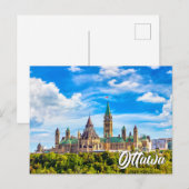 Carte Postale Parliament Hill, Ottawa, Ontario, Canada (Devant / Derrière)