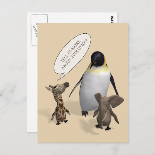 Carte Postale Parlons de l'évolution (Devant / Derrière)