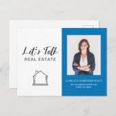 Carte Postale Parlons Logo de photos immobilières (Devant / Derrière)