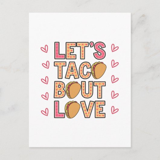 Carte Postale Parlons Tacos d'Amour (Devant)