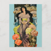 Carte Postale Parmi les chrysanthèmes (Devant)