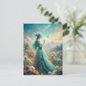 Carte Postale Parmi les fleurs (Debout devant)