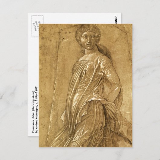 Carte Postale Parnasse, Muse dansante d'Andrea Mantegna (Devant / Derrière)
