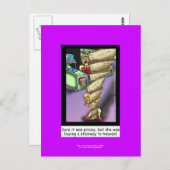 Carte Postale Parodie de Stairway To Heaven en dessin animé sur (Devant / Derrière)