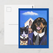 Carte Postale Parodie gothique américaine Spoof (Devant / Derrière)