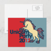 Carte Postale Parodie politique Parti Unicorn (Devant / Derrière)