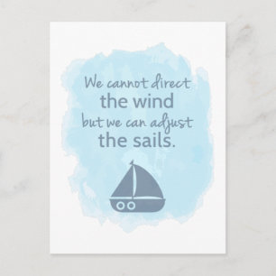 Carte Postale Paroles de sagesse Citation de bateau à voile naut