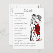 Carte Postale Paroles d'El Choclo Tango (Devant / Derrière)